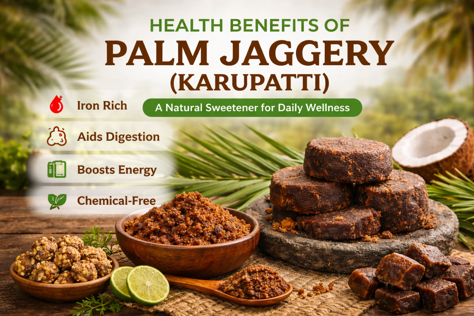 Health Benefits of Palm Jaggery